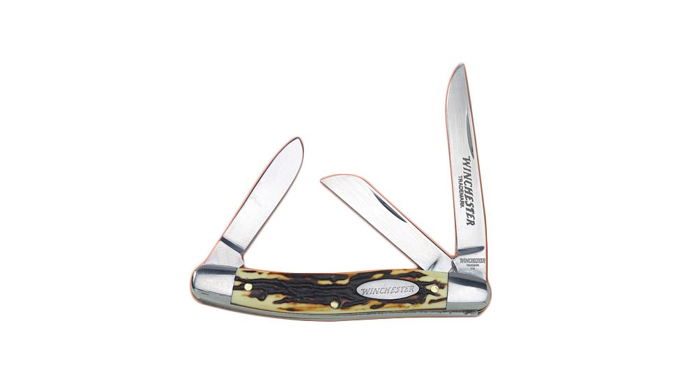 Winchester Knives Three-Blade Stockman Knife, Clam Packed, 3.5 in. W 40 14035