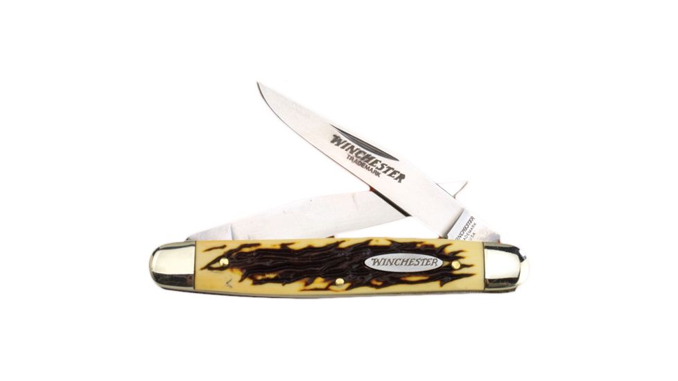 Winchester Knives Two-Blade Buckstag Muskrat Knife, Boxed, 3 7/8 in. W 40 14027 C