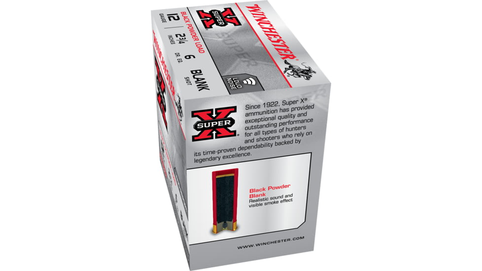 Winchester Super-X Shotshell 12 Gauge 0 oz 2.75in Blanks Ammo, 25 Rounds, XBP12