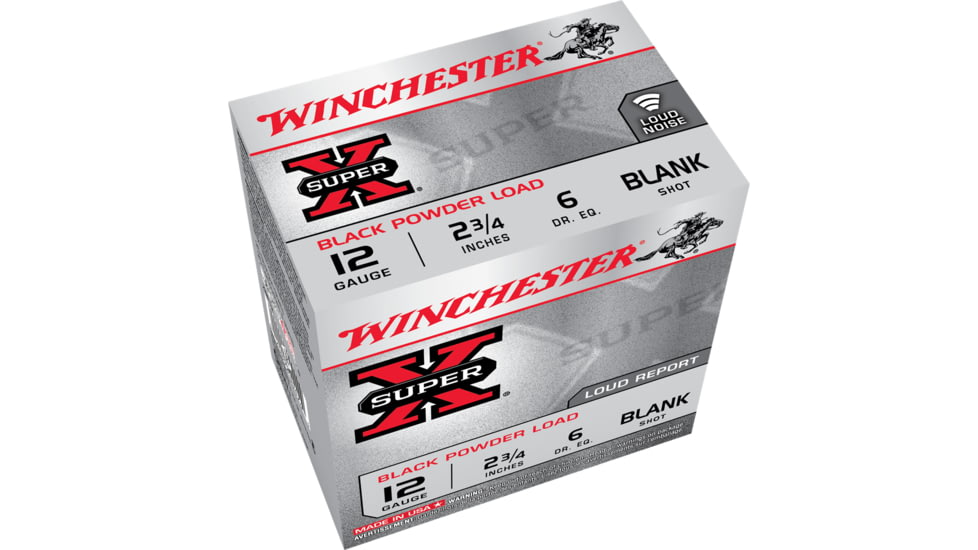 Winchester Super-X Shotshell 12 Gauge 0 oz 2.75in Blanks Ammo, 25 Rounds, XBP12