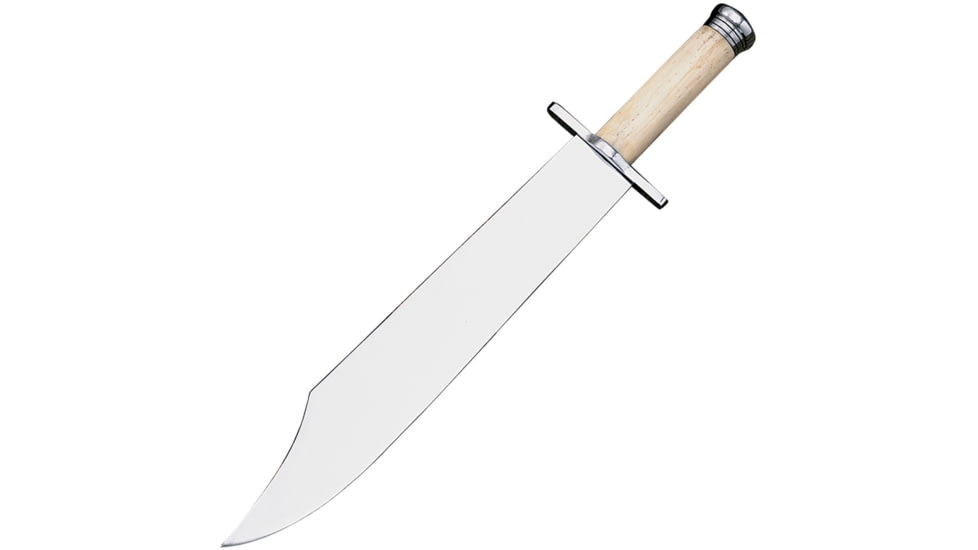 Windlass Texas Bowie Knife, 13.5 satin finish carbon steel bowie blade, Natural smooth bone handle, 400266
