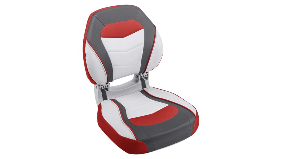 Wise Torsa Sport Folding Boat Seat, Crimson Red/ Reef Stone/Sky Grey, Medium, 3150-1815