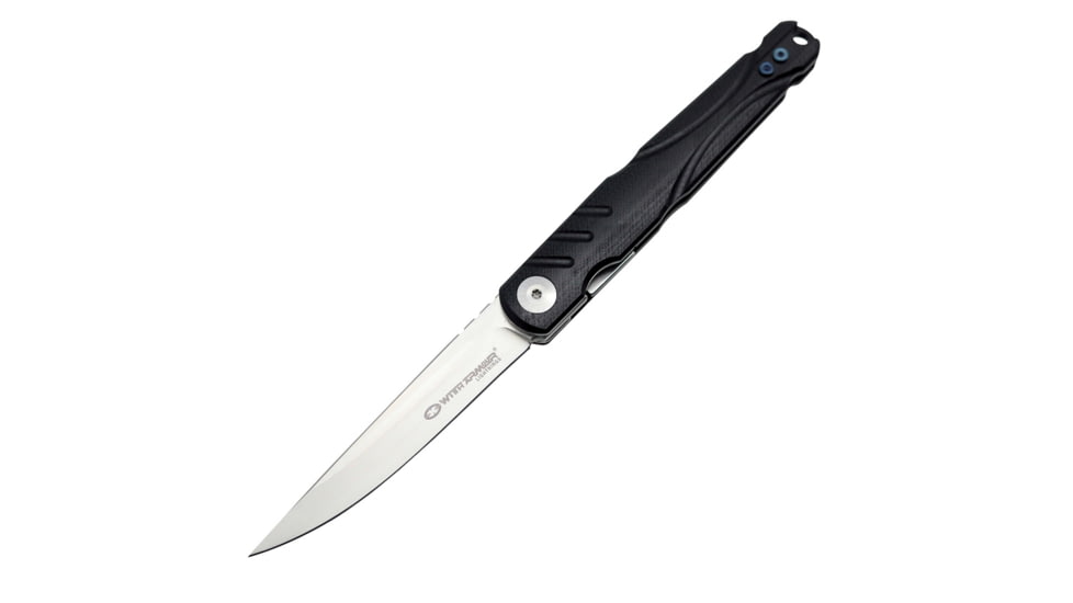 WithArmour Stark Linerlock Black Folding Knife, 3.5 satin finish D2 tool steel blade, Black G10 handle, WA-094BKG
