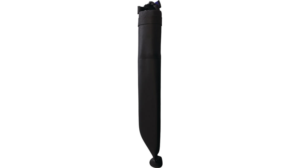 Wood Jewel Leuku Bowie Black Knife, 13in Overall, 8in Black Finish Carbon Steel Blade, Black Plywood Handle, Leather Sheath, 23LE MU