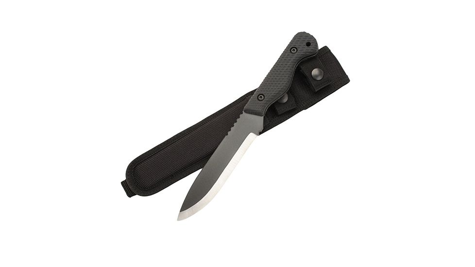 Woodman'S Pal Pro Tool Utility Series Camp Knife, Black Finish, 6in Blade 195867