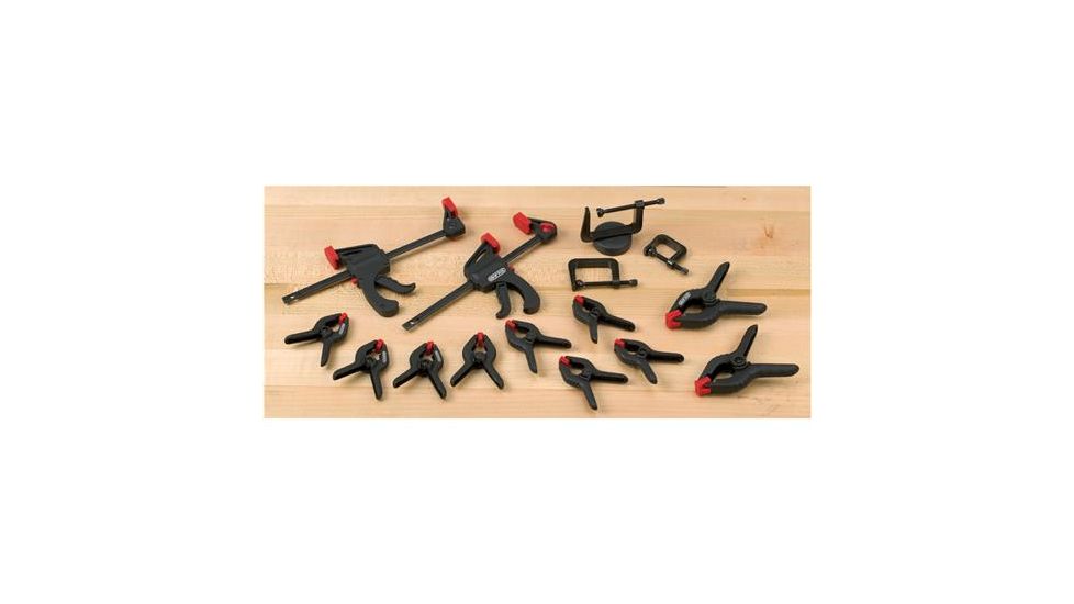 Shop Fox Polymer Spring Clamp Set, 16 pc., Mini D3628