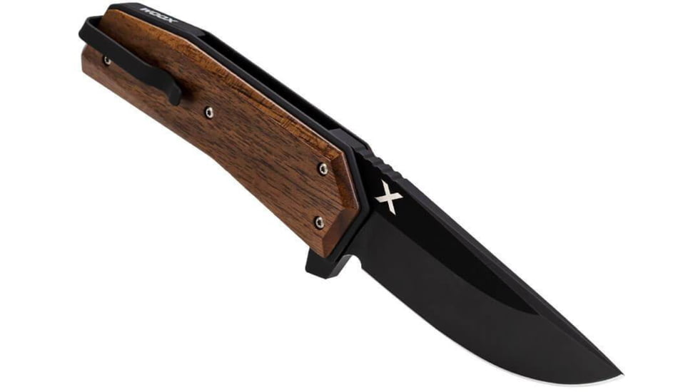 WOOX Leggenda Folding Knife, 3.5in D2 High Carbon Steel Straight Back Blade, Walnut, BU.KNF002.01