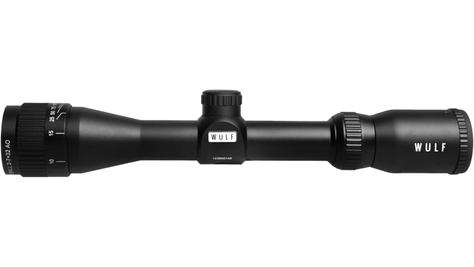 Wulf Optics Fireball 2-7x32 AO Rifle Scope , 1in Tube, Second Focal Plane, Half Mil-Dot Reticle, Black, WU9102