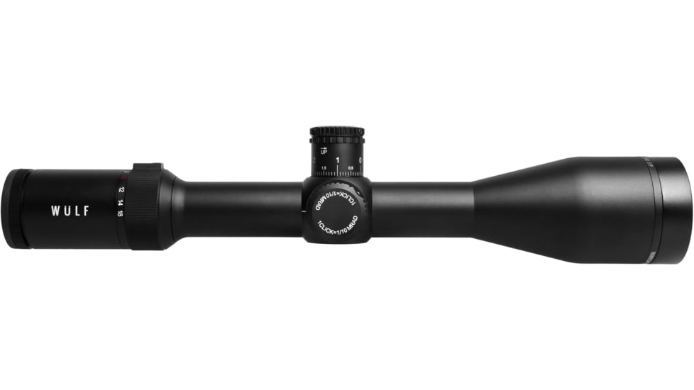 Wulf Optics Hurricane Lite 4.5-18x50mm Rifle Scope, 30mm Tube, Second Focal Plane, Non Illuminated Half Mildot SF Reticle, Black, WU9109