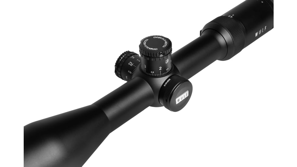 Wulf Optics Hurricane Lite 4.5-18x50mm Rifle Scope, 30mm Tube, Second Focal Plane, Non Illuminated Half Mildot SF Reticle, Black, WU9109