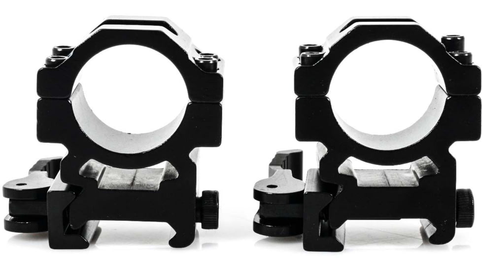 Wulf Optics Wulf Rings w/ Quick Release Lever, Medium, Black, 1, WU1015