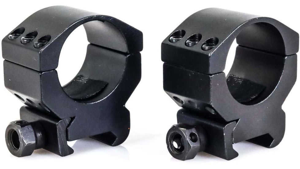 Wulf Optics Wulf Tactical Rifle Scope Rings, 6 Screw, High, Black, 30mm, WU5015