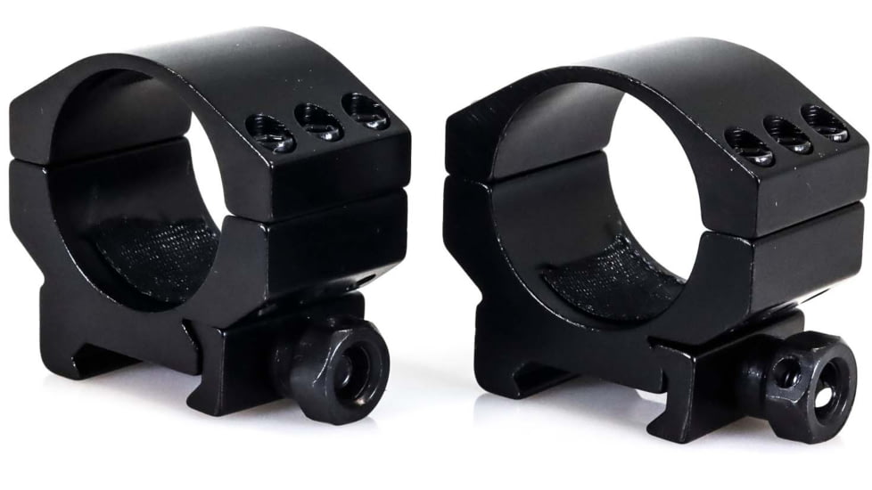 Wulf Optics Wulf Tactical Rifle Scope Rings, 6 Screw, Low, Black, 30mm, WU5014