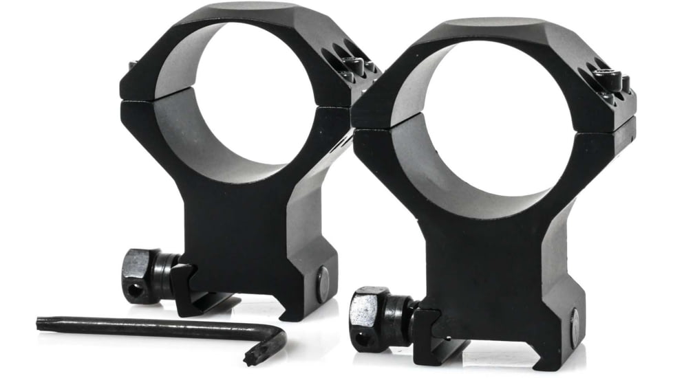 Wulf Optics Wulf Tactical Rifle Scope Rings, 6 Screw, X-High, Black, 34mm, WU8007