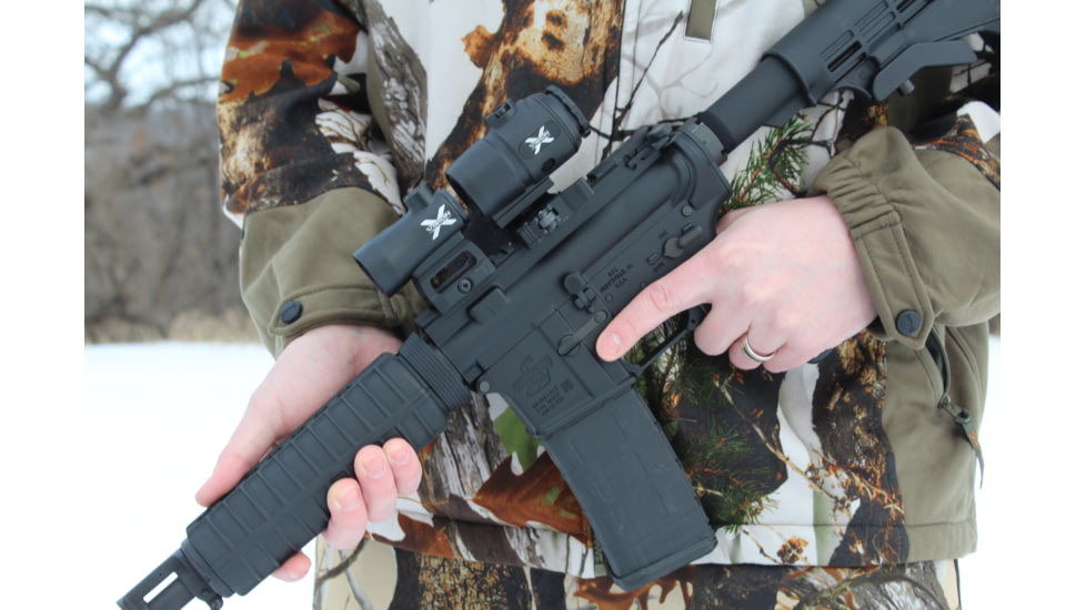 X-Vision MAAG 3x Red Dot Magnifier, 22mm, 2.5 in, 1/3 Co-Witness, Black, Small, MG1