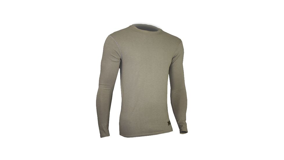 XGO Mens Phase 3 Flame Retardant Long Sleeve Compression Crew, Desert Sand, M 3FX11A-M-700