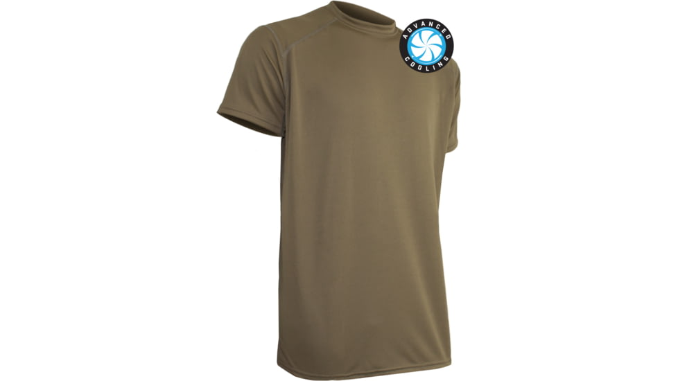 XGO Phase 1 Men's T-Shirt w/ Advanced Cooling, Tan 499, Medium, 1G16M-AC-M-499