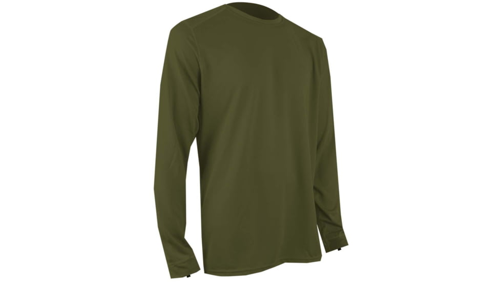 XGO Phase 1 Performance Mens Longsleeve Crew, OD Green, Small, 1G11AQ-S-39