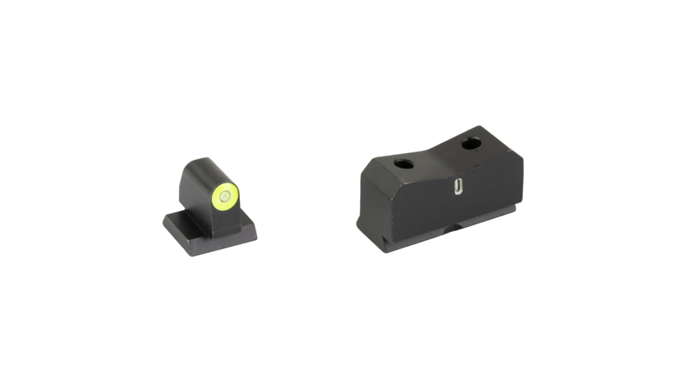 XS Sights DXT2 Big Dot, Tritium Night Sight, For Desert Eagle (.44 Mag/.50AE), Standard Height, Yellow Front Outline, Green Tritium Front/Rear, MR-X001S-5Y
