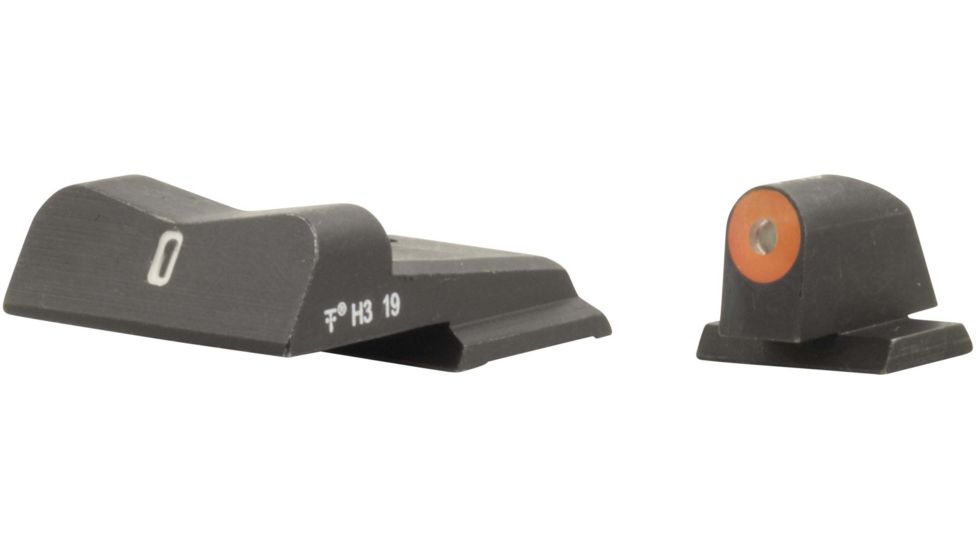 XS Sight Systems DXT2 Big Dot Pistol Tritium Night Sight, S&amp;W M&amp;P Shield, Orange, Standard, SW-0030S-5N