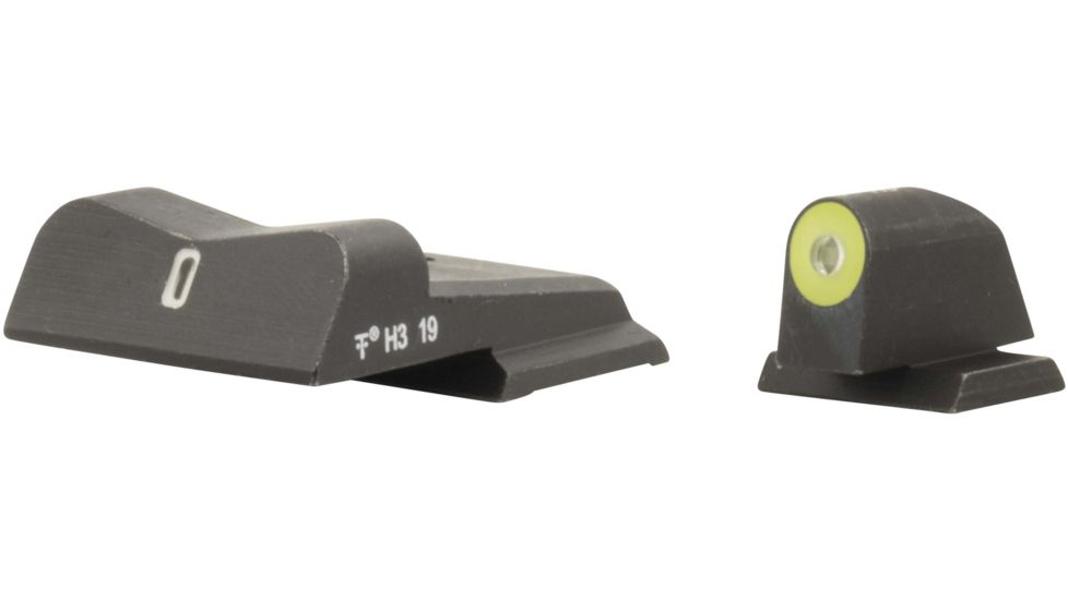 XS Sight Systems DXT2 Big Dot Pistol Tritium Night Sight, S&amp;W M&amp;P Shield, Yellow, Standard, SW-0030S-5Y