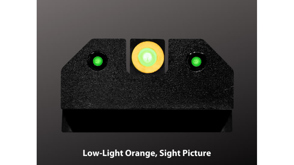 XS Sight Systems R3D 2.0 Sight, S&amp;W Optic/Supp S&amp;W M&amp;P &amp; M2.0 Shield, Shield Plus &amp; Shield OR, Orange, SW-R204P-6N