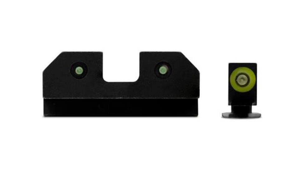 XS Sight Systems R3D Night Sights, Tritium, Green, Glock 20/ 21/ 29/ 30/ 30S/ 37/ 41, Black, GL-R013P-6G