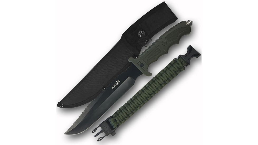 XTS HK 718GN Fixed Blade Knife, Green HK 718GN