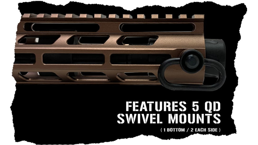 XTS AR-15 M-Lok Rail, 12 in, Bronze, XTS-ADZ12-BR