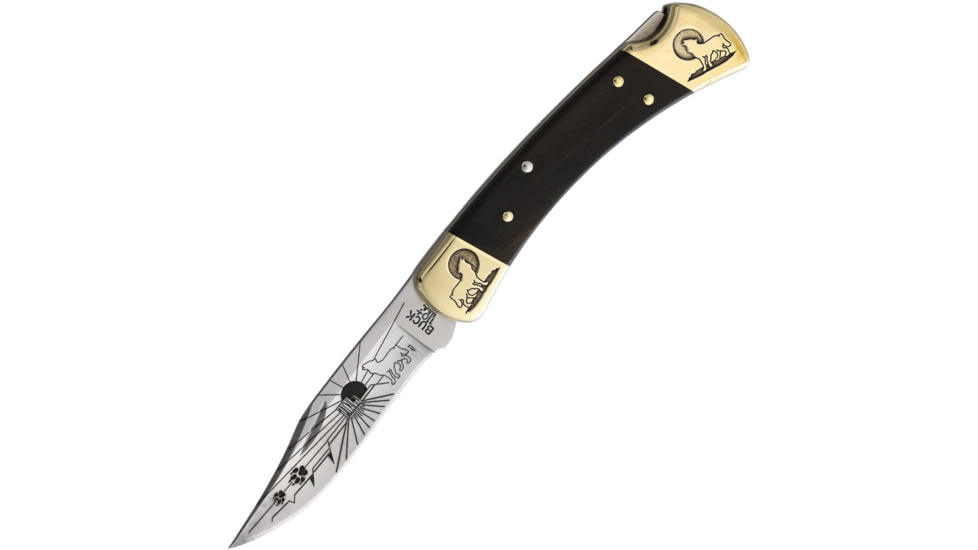 Yellowhorse Custom Buck 110 Lockback Wolf