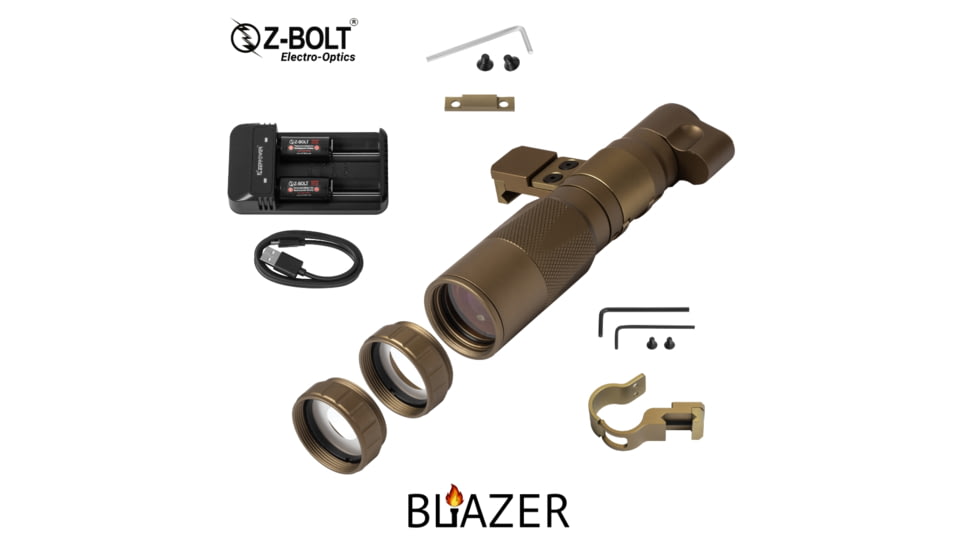 Z-Bolt Blazer LEP Weapon Light - 18350 - Cable Port &amp; Arms Mount, Black, LEP-18350-PORT-BLK-PHCF-17S