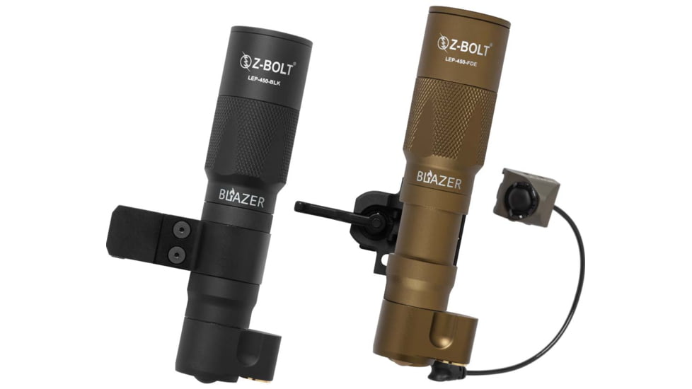 Z-Bolt Blazer LEP Weapon Light - 18350 - Cable Port &amp; Arms Mount, Black, LEP-18350-PORT-BLK-PHCF-17S