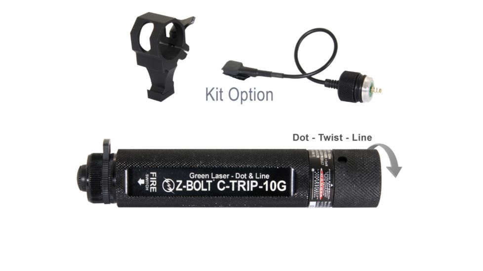 Z-Bolt Green Dot &amp; Line Laser For Trip Wire Detection &amp; Tactical Comms, Multicam, C-TRIP-10G-MC