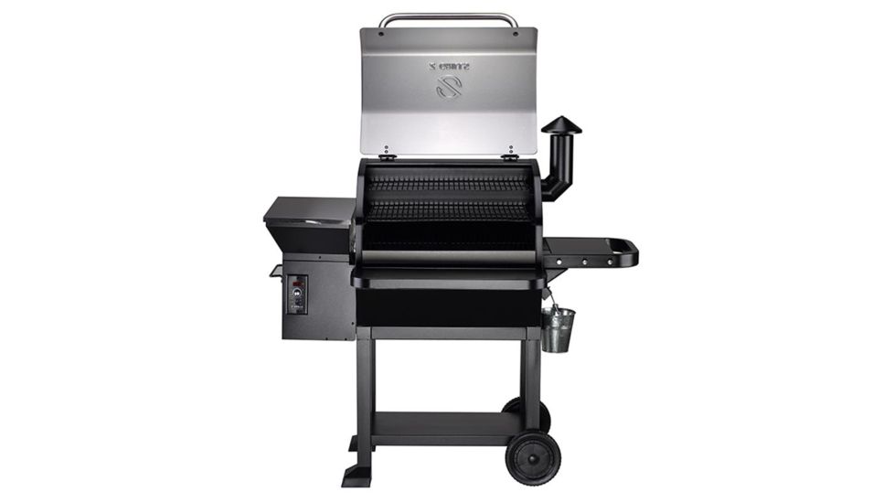 Z Grills 10002E 8-in-1 Wood Pellet Grill, BBQ &amp; Smoker, Black/Silver, 54x29x53, ZPG-10002E