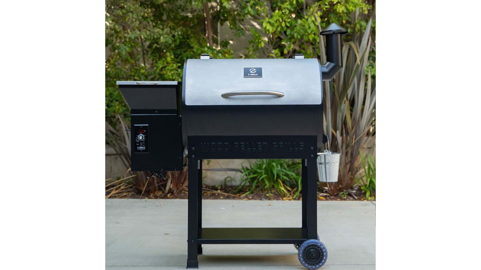 Z Grills 7002E 8in1 Wood Pellet Grill - Smoker, Silver/Black, Large, ZPG-7002B2E
