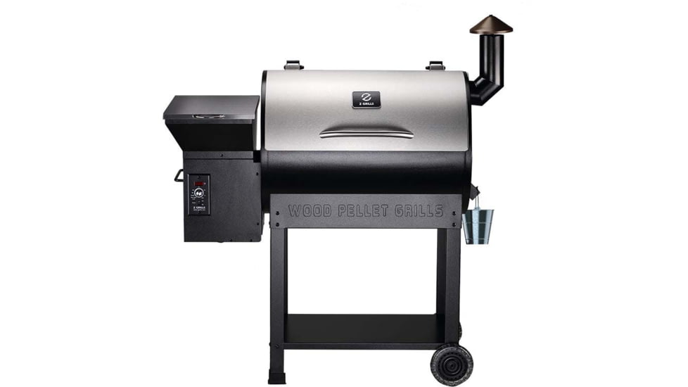 Z Grills 7002E 8in1 Wood Pellet Grill - Smoker, Silver/Black, Large, ZPG-7002B2E