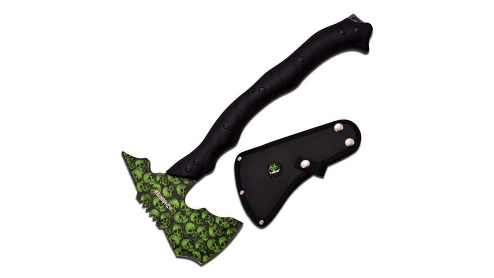 Z-Hunter 14.5in, Stainless Steel Blade, Black Rubberized Nylon Fiber Handle ZB-AXE5GN