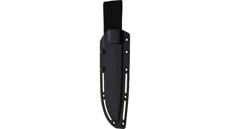 ZA-PAS Knives Expandable G10 Fixed Blade Knife, 11.13in Overall, 6in Black Cerakote Carbon Steel Blade, Black G10 Handle, ABS Sheath, S0033