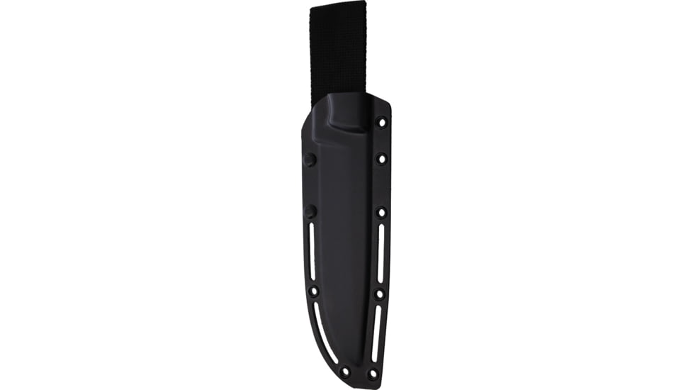 ZA-PAS Knives Expandable Fixed Micarta Knife, 11.13in Overall, 6in Black Cerakote Carbon Steel Blade, Brown Micarta Handle, ABS Sheath, S0034
