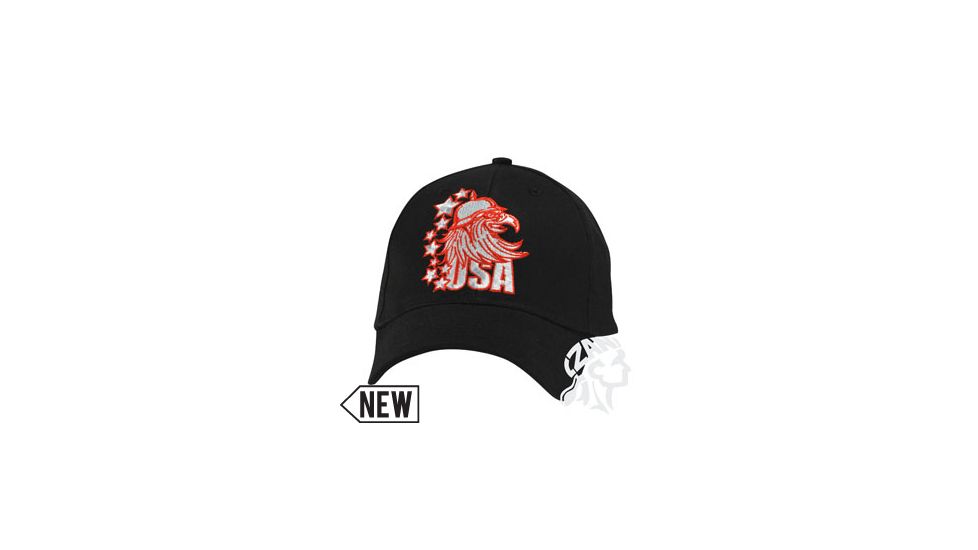 Zan Headgear Ball Cap, Red USA Eagle CPA143