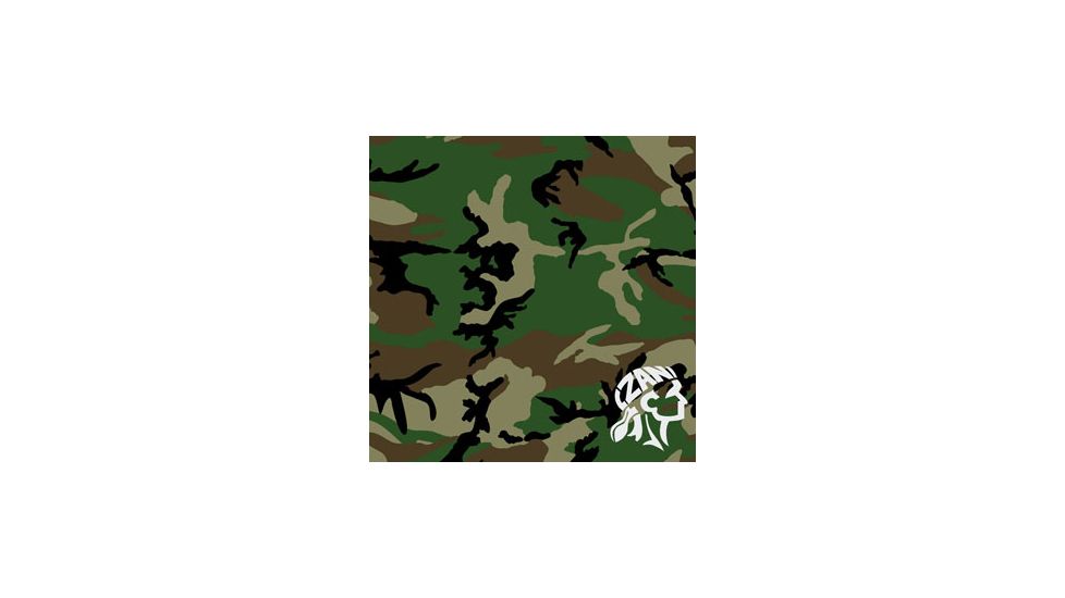 Zan Headgear Bandanna, Cotton, Woodland Camo B008