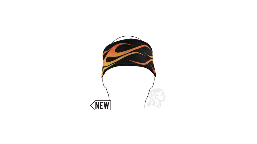 Zan Headgear Headband, Polyester, Flames HB006