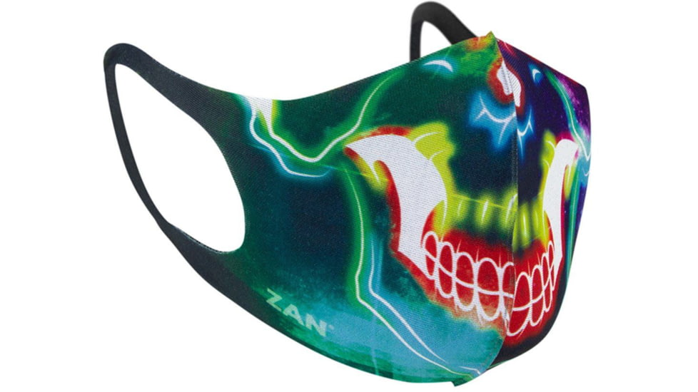 Zan Headgear Lightweight Face Mask, One Size, 2 Pack, Electric Skull, FMLW098