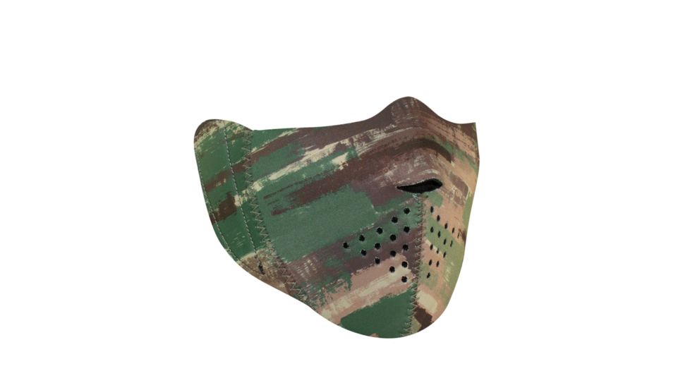 Zan Headgear Modi-Face Accessory, Detachable Mask, Neoprene, Multi Brushed Camo, WBNFM128H