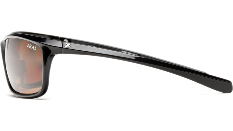 Zeal Optics Backyard Sunglasses, Black Gloss Frame and Polarized Dark Grey Lens 10060