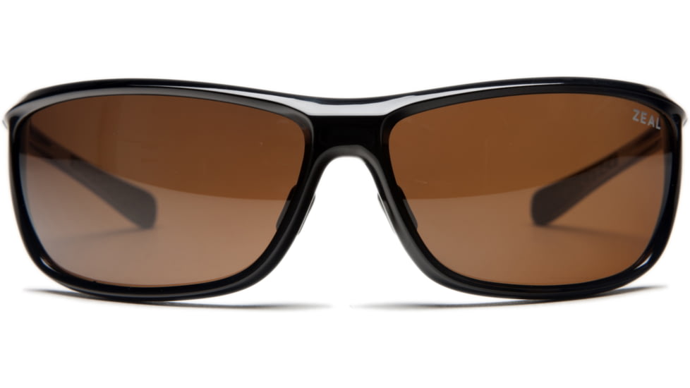 Zeal Optics Backyard Sunglasses, Black Gloss Frame and Polarized Dark Grey Lens 10060