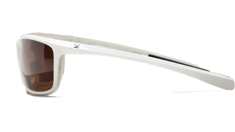 Zeal Optics Backyard Sunglasses, White Gloss Frame and Polarized Dark Grey Lens 10059