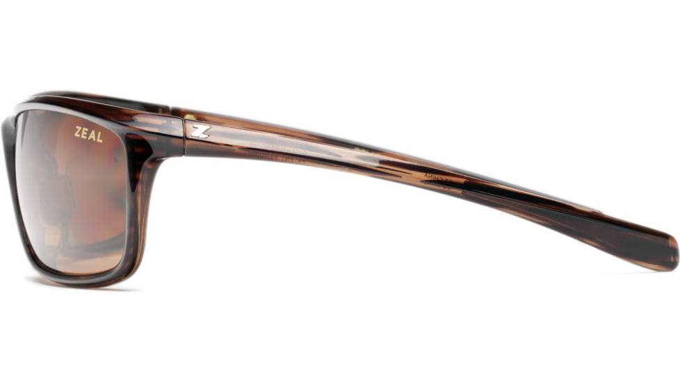 Zeal Optics Backyard Sunglasses, Wood Grain Frame and Polarized Dark Grey Lens 10062