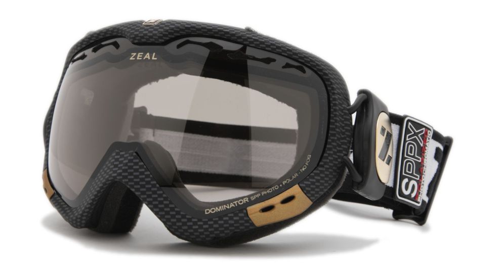 Zeal Optics Dominator Ski Goggles, Carbon Matte Black Frame and Polarized Automatic Optimum Lens DM4SPP