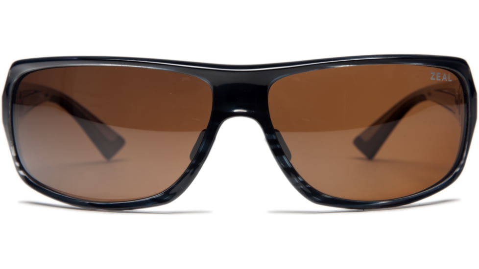 Zeal Optics Epic Sunglasses, Black + Blue Wood Grain Frame and Polarized Copper Lens 10071